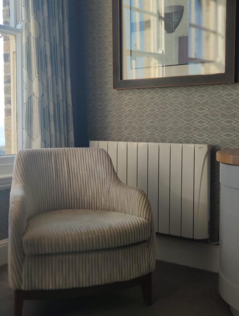 iSense Wi-Fi Electric Radiator with heating control installed in an Hotel uk