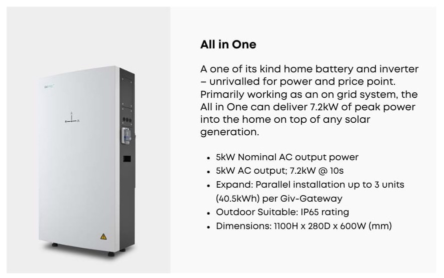 All in one GivEnergy backup BATTERY Thames collection