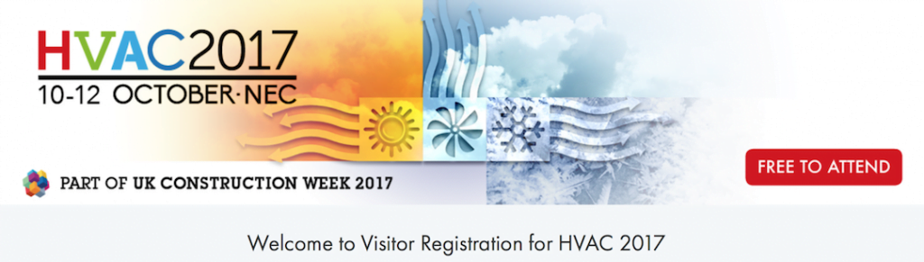 Intelli heat free registration for UK Construction Week | construction trade building event
